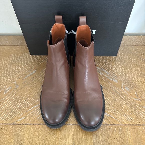 Women’s Coach Lyden Walnut Brown Leather Bootie Ankle Boots Sz 9 B - Picture 5 of 8